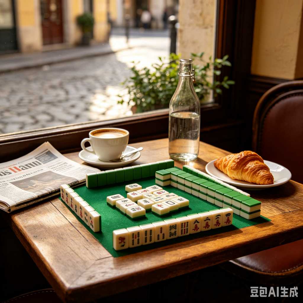 carved pattern mahjong set
